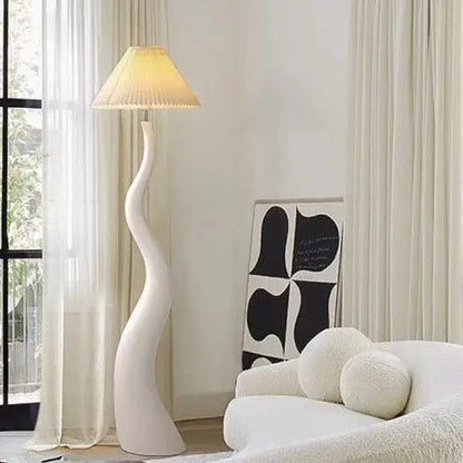 Modern Minimalist Pleated Floor Lamp for Vertical Lighting in Bedrooms Study Rooms and Sofas