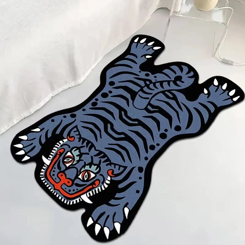 Cartoon Tiger Area Rug Non-Slip Soft Living Room Mat
