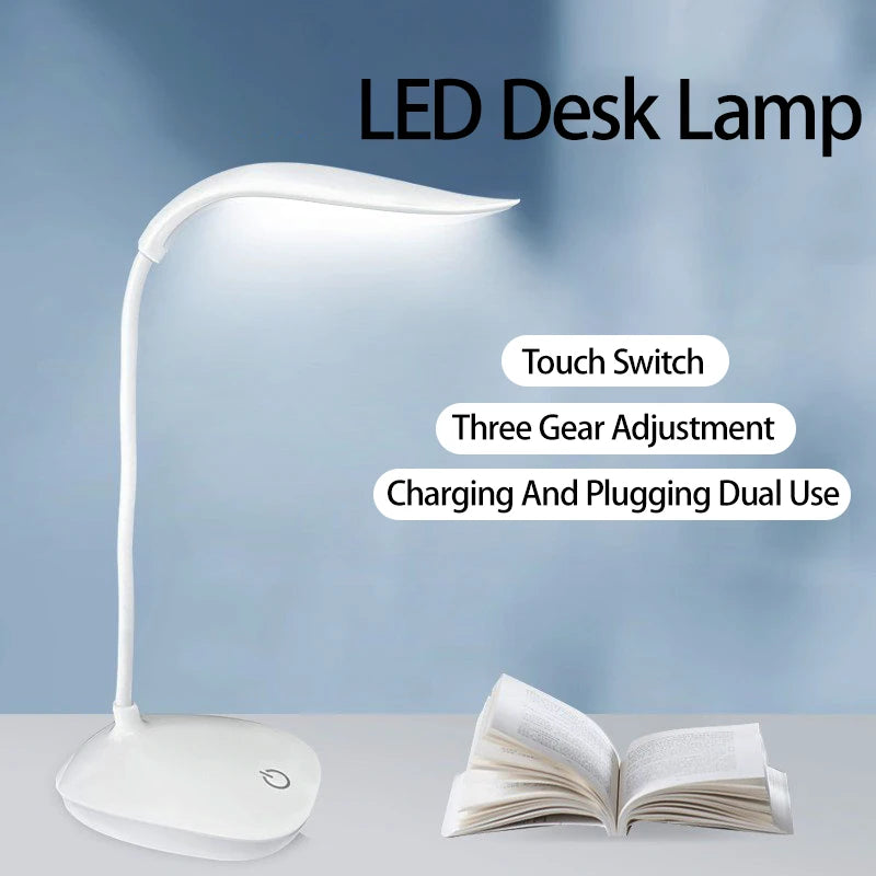 Home Office LED Desk Lamp – USB Touch Dimmer 3 Brightness Levels