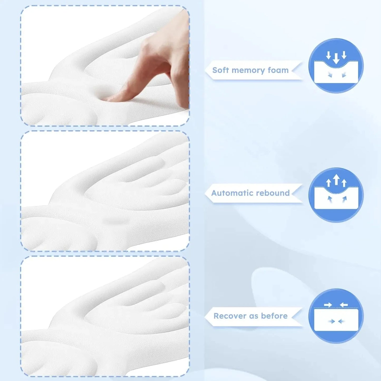 Ergonomic Memory Foam Wrist Rest Set – Keyboard & Mouse Pad