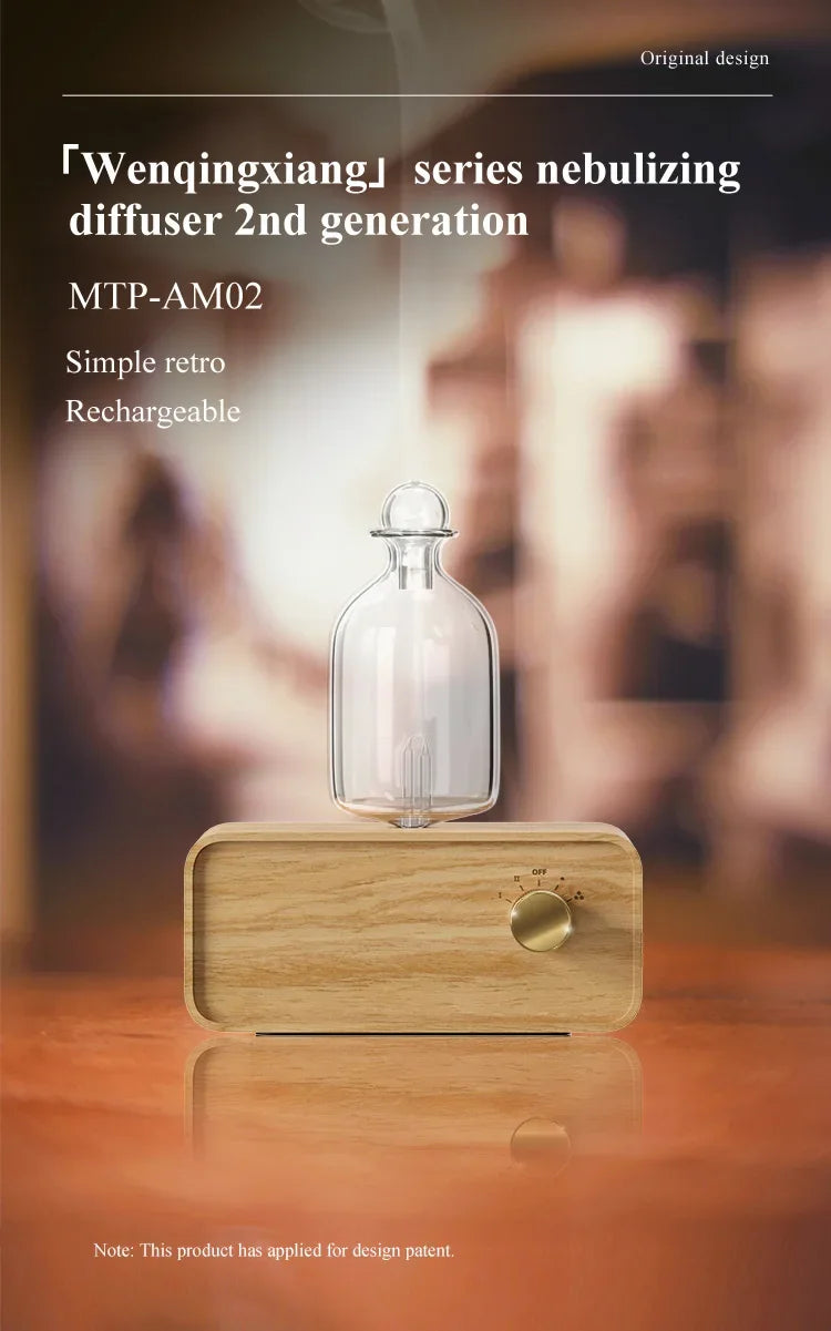 Nebulizing Essential Oil Diffuser – Wireless Waterless Aromatherapy