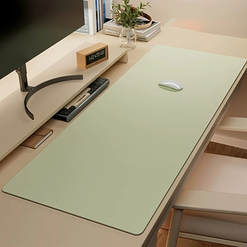 Large Faux Leather Desk Pad – Waterproof Non-Slip Mouse Pad