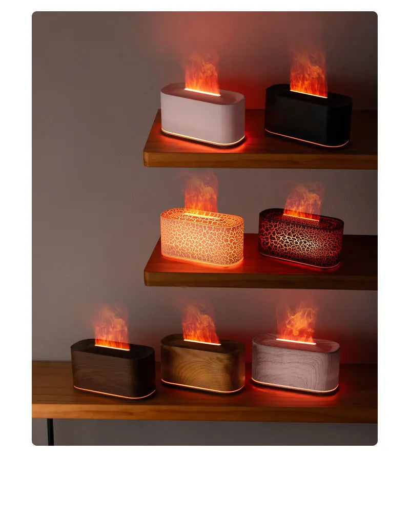 Flame Aromatherapy Diffuser – Cool Mist Humidifier for Home