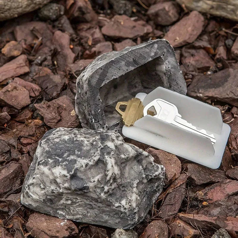 Fake Rock Key Hider Outdoor Garden Stone Hidden Key Box