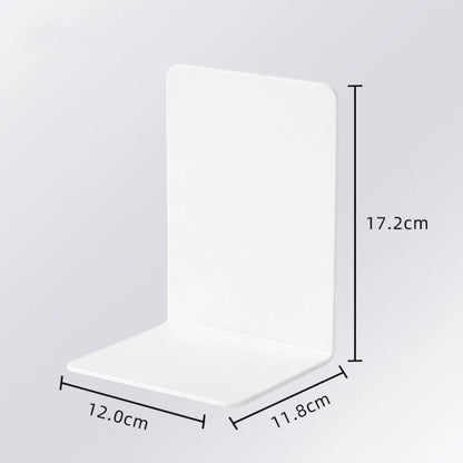 Transparent Acrylic Bookends L-Shaped Desktop Book Organizer Clear Black White 2 4 8 Pack Office