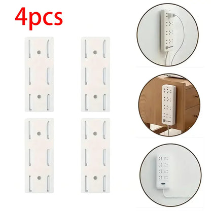 Self-Adhesive Socket Fixer Wall Hanging Power Strip Holder Fixator Plug-in Wall-Mounted