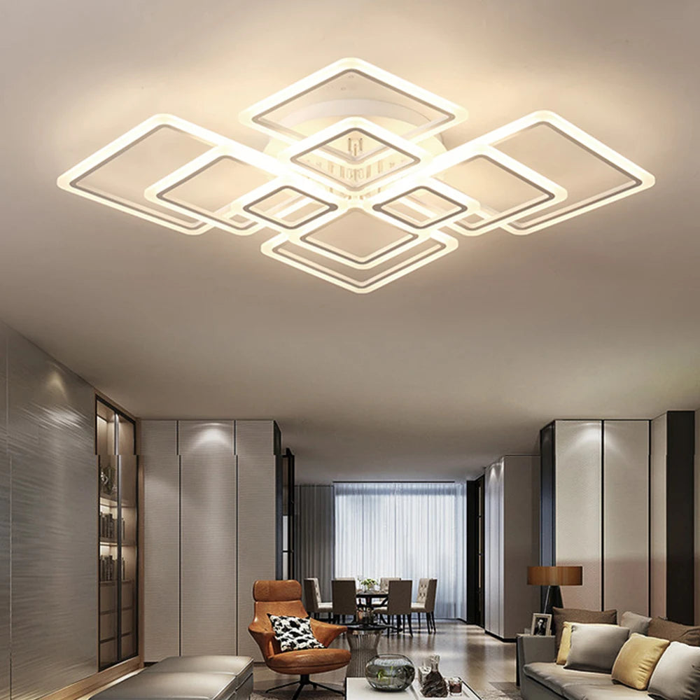 Nordic Minimalist LED Pendant Light Ceiling Chandelier 4 6 8 10 Heads Living Room Dining Modern