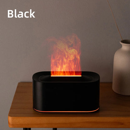 Flame Aromatherapy Diffuser Humidifier Bedroom Decor Cool Mist Essential Oil
