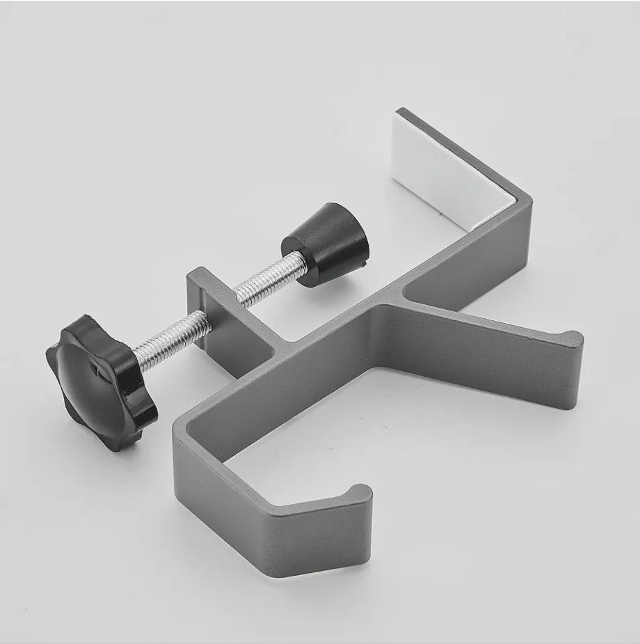 Punch-Free Desk Hook Under-Desk Bag Hanger Aluminium Portable