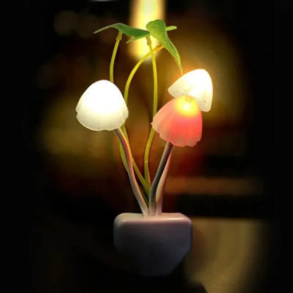 Mushroom Motion Sensor Night Light Bedroom Lighting Plug-In Three Soft Colours