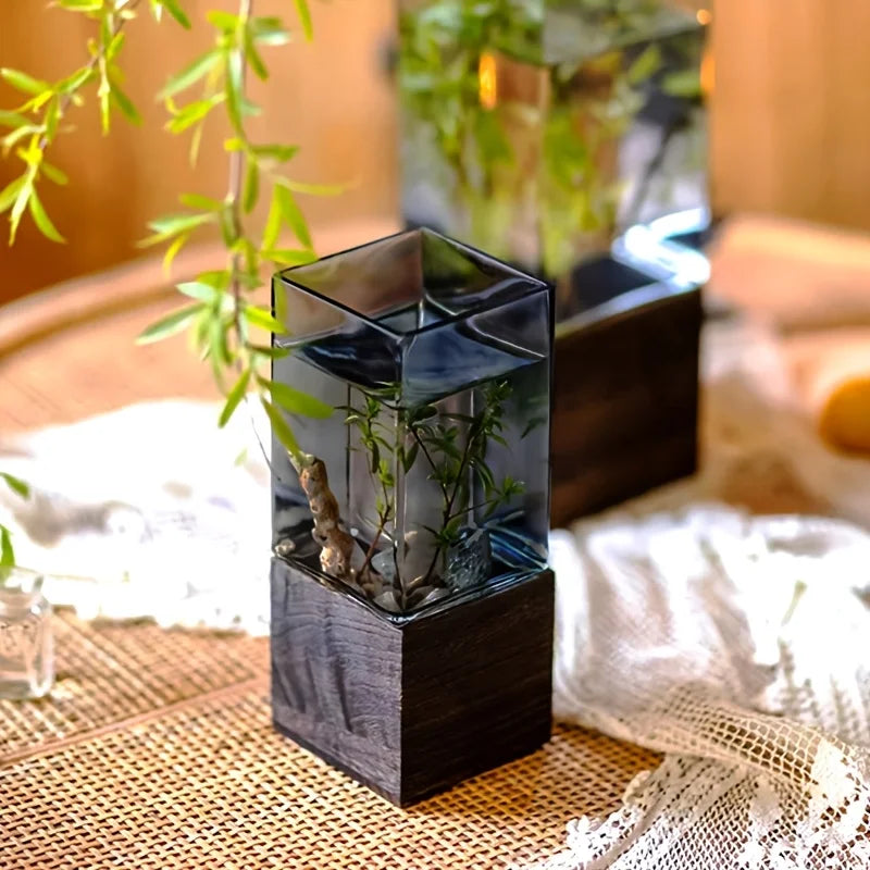 Nordic Acrylic Vase with Base Table Centerpiece Living Room Party Decoration Flower Holder Gift