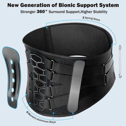 Adjustable Lumbar Support Back Brace Ergonomic Accessories Home Office Removable Pad