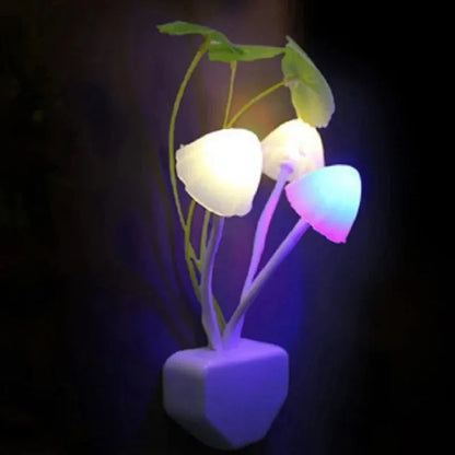 Mushroom Motion Sensor Night Light Bedroom Lighting Plug-In Three Soft Colours