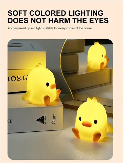 Duck LED Night Light Bedroom Lighting Kids Gifts Cute Design Sleep-Friendly