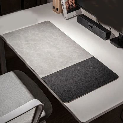 Durable Portable Retro Mousepad PVC Leather Large Esports Table Mat Double-sided Non-slip Mouse