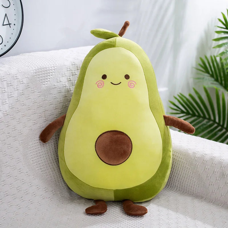 Avocado Plush Throw Pillow Cute Fruit Cushion 35-90cm