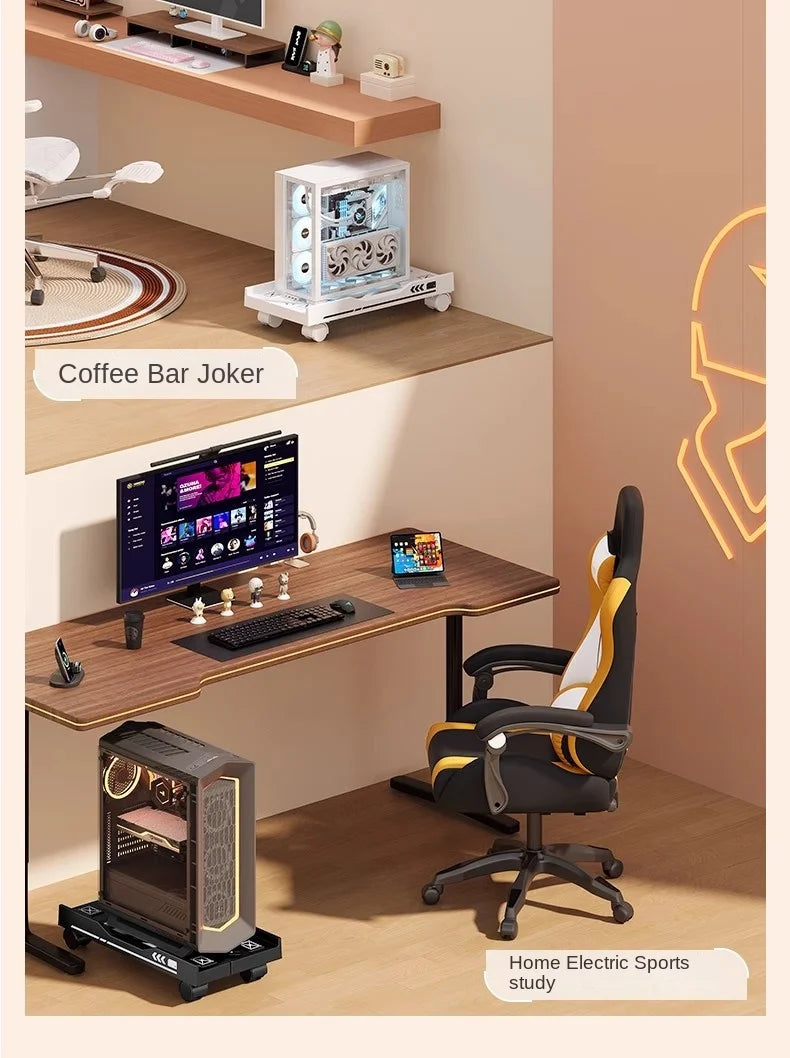 Adjustable CPU Stand with Wheels – Rolling PC Tower Holder