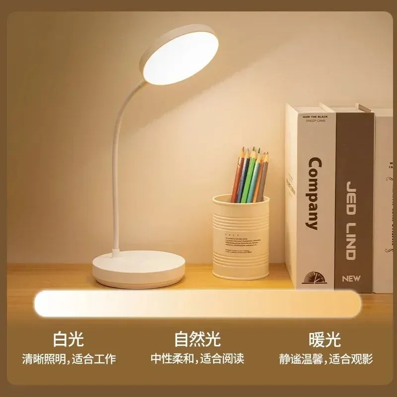 LED Desk Lamp – 3-Level Touch Dimmer Night Light for Study & Office