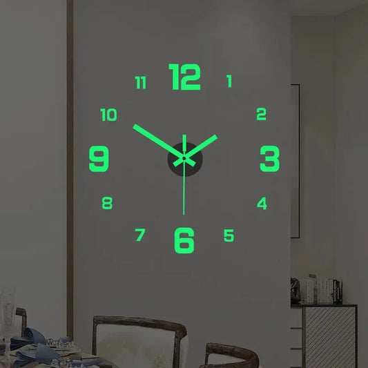 Luminous Digital Wall Sticker Clock