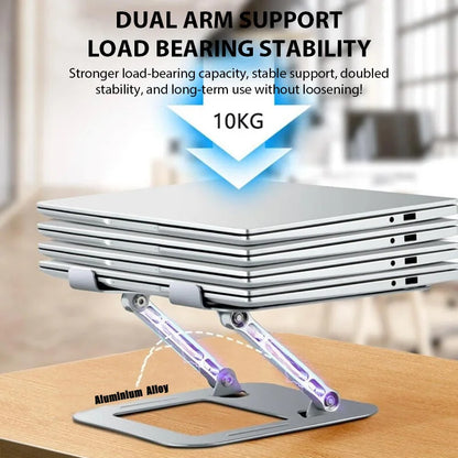 Adjustable Foldable Laptop Stand Cooling Ergonomic Home Office Height and Angle