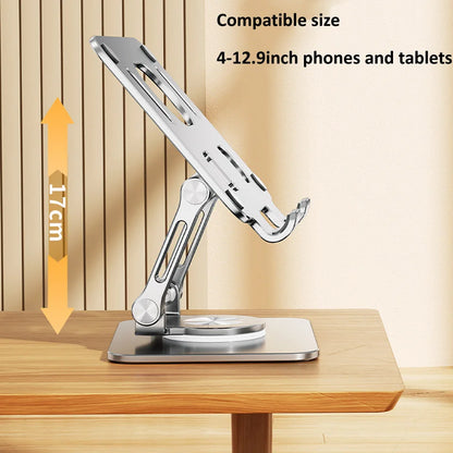 360° Rotating Aluminium Tablet Stand Desk Accessories Foldable Full Rotation