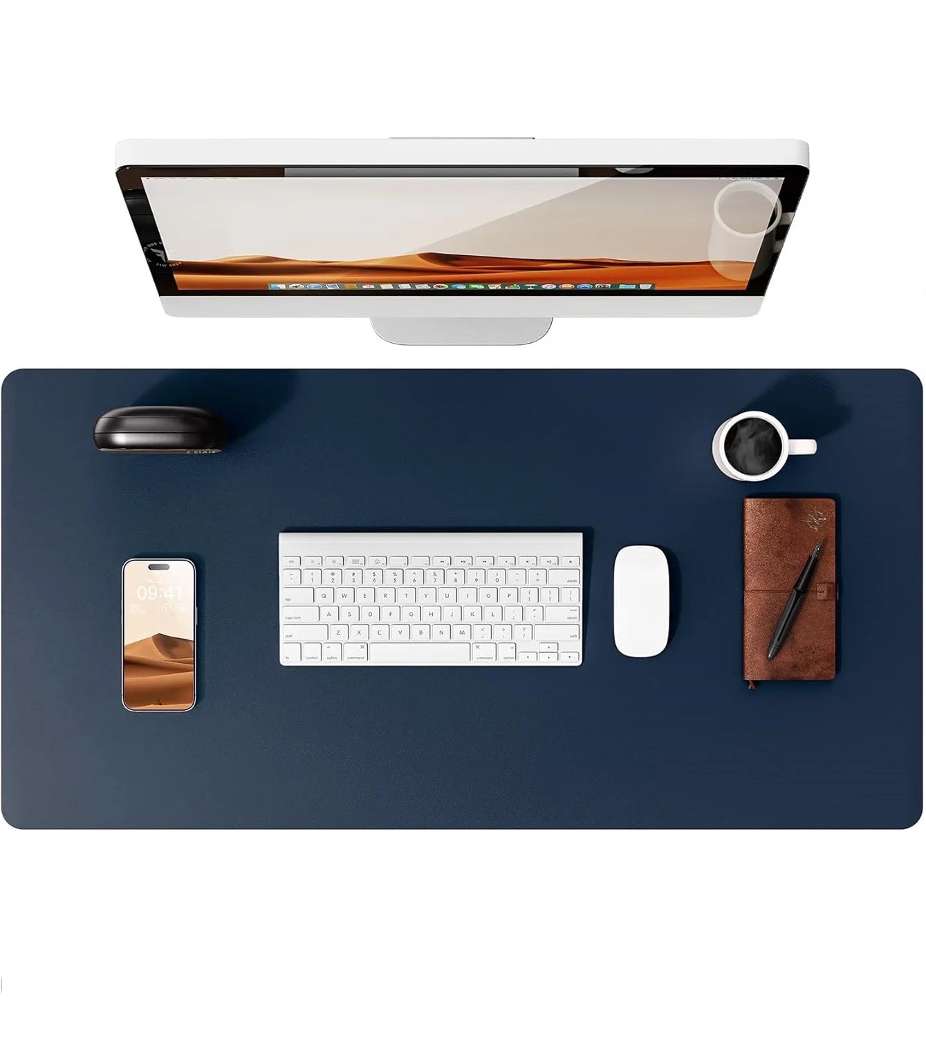 PU Leather Desk Mat – Large Non-Slip Waterproof Office Mouse Pad