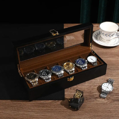 Luxury Handmade Wood 6/10/12Grids Watch Clock Box for Men and Women Jewelry Storage Packaging