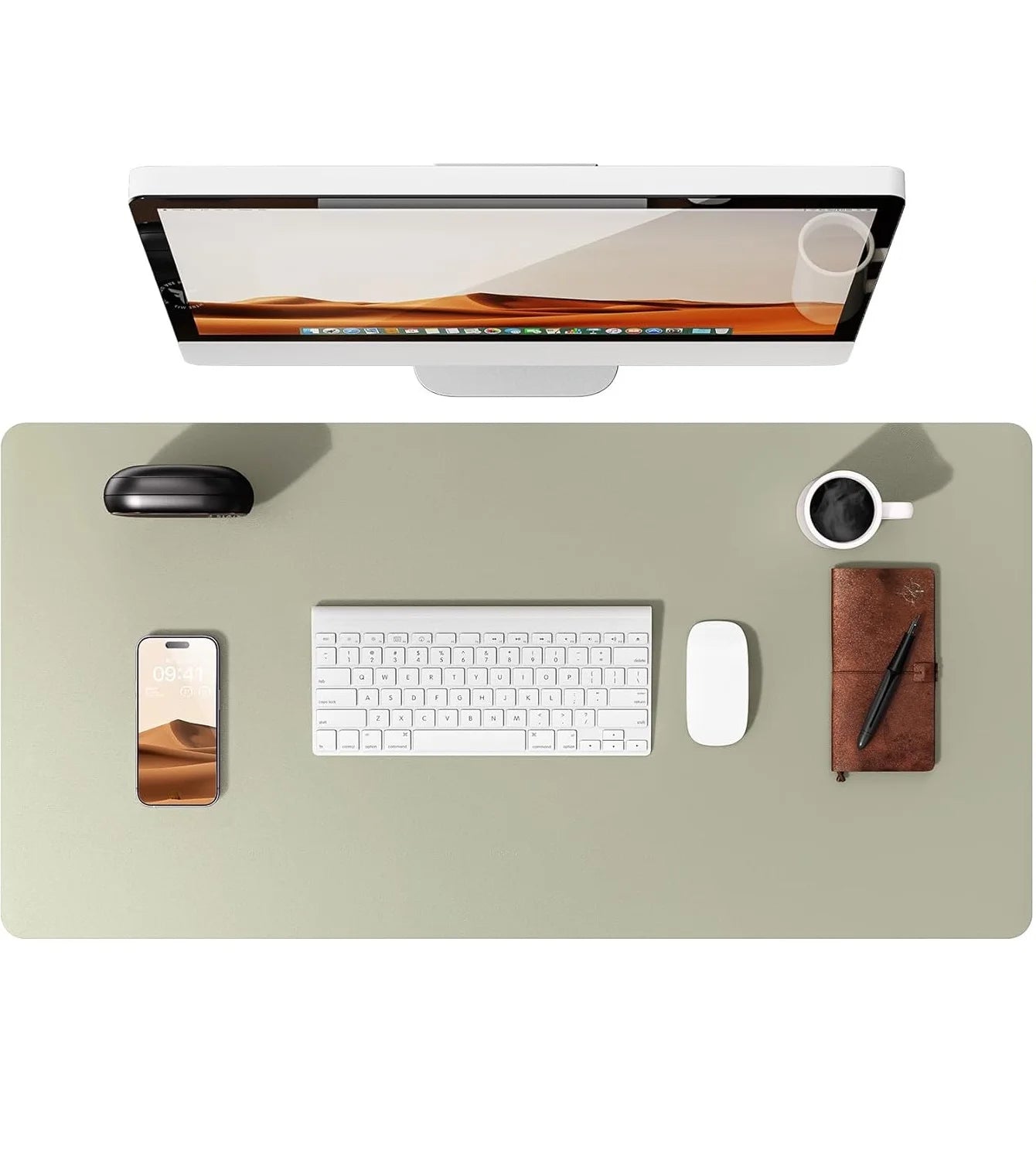 PU Leather Desk Mat – Large Non-Slip Waterproof Office Mouse Pad