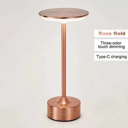 Rechargeable LED Table Lamp Touch Sensor Night Light Portable Cordless Bedroom Reading Desk