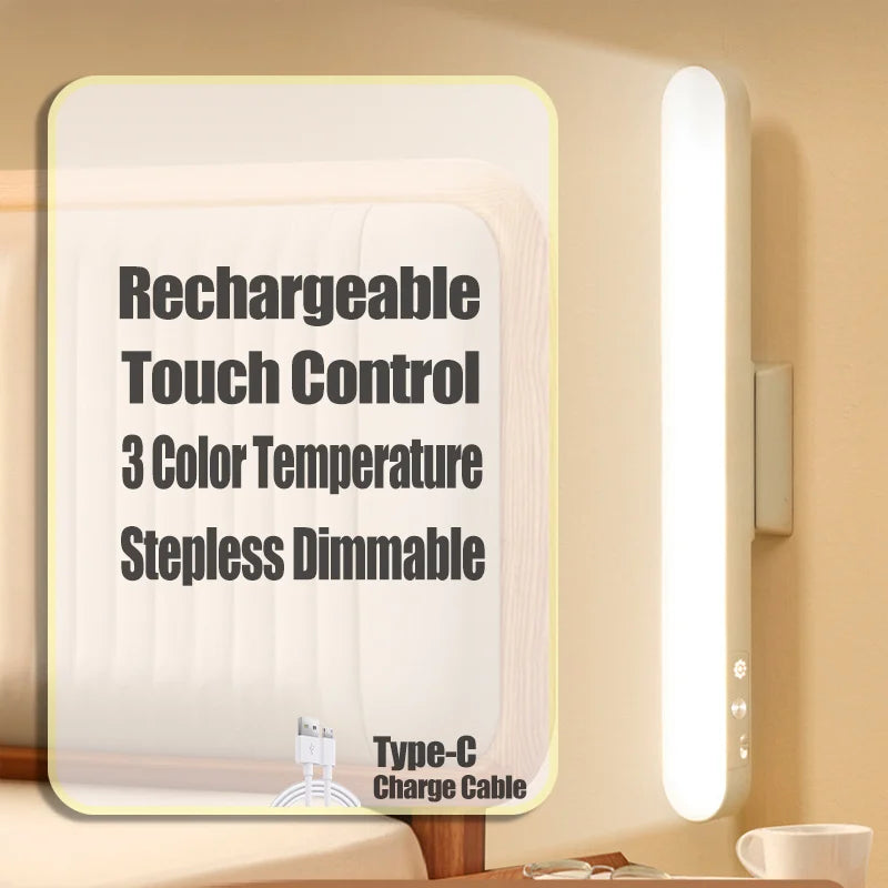 LED Magnetic Under Cabinet Light – USB Rechargeable Dimmable Strip