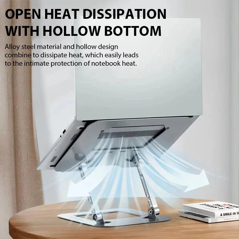 Adjustable Laptop Stand – Foldable Cooling Riser for 17" Laptops