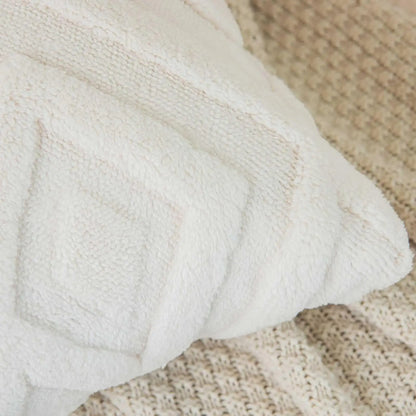 Artificial Plush Geometric Pattern Throw Pillow Covers Suitable for Various Occasions Such as