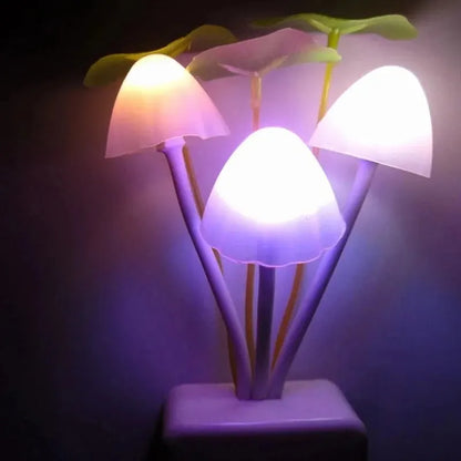 Mushroom Motion Sensor Night Light Bedroom Lighting Plug-In Three Soft Colours