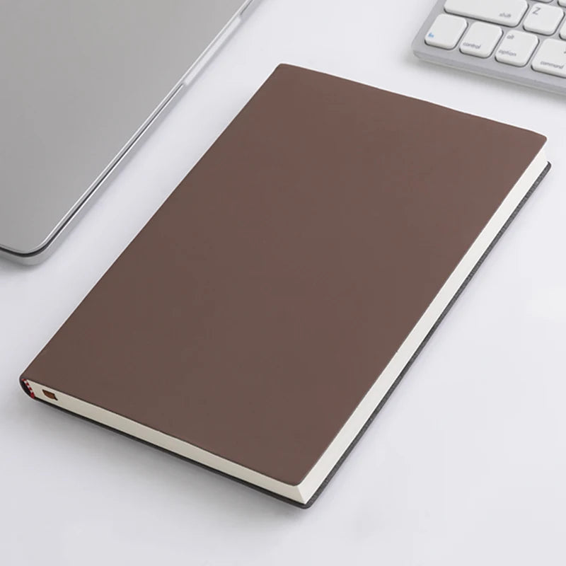A5 PU Leather Notebook – 120-Page Waterproof Soft Cover Journal
