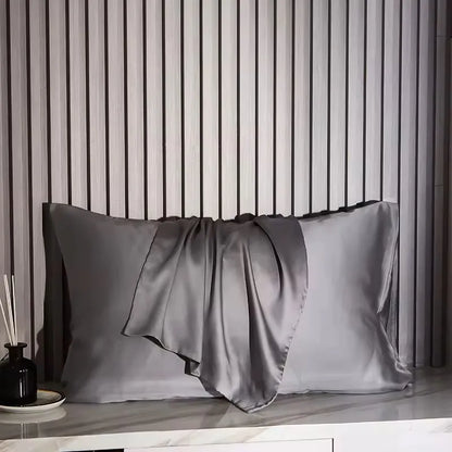 Silk Pillowcase White Black Grey Khaki Blue Pink Sliver Bed Pillow Covers Luxury Cases Home