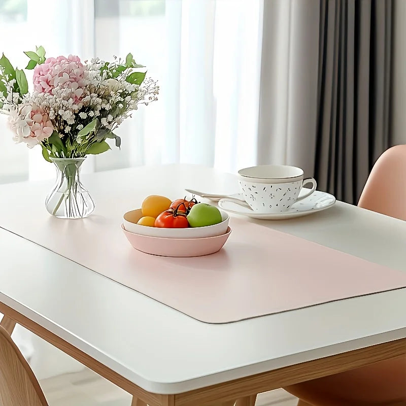 Large Faux Leather Desk Pad – Waterproof Non-Slip Mouse Pad