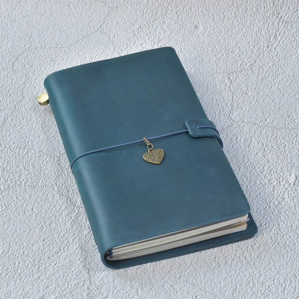 100% Genuine Leather Journal Refillable Travel Notebook Retro DIY Handmade Diary Sketchbook School