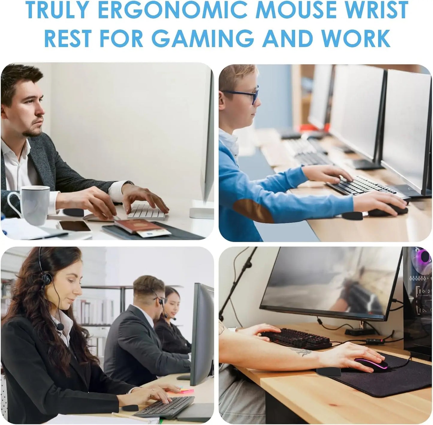 Ergonomic Gliding Mouse Wrist Rest – Palm Support for Office