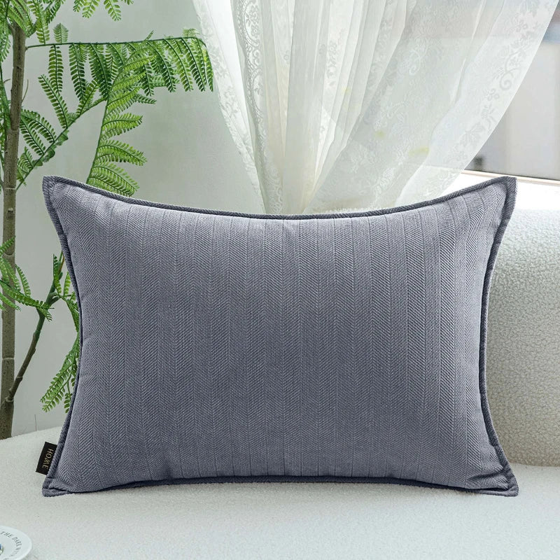 50x70/60x80/70x70CM Large Size Throw Pillow Cover Stripe Solid Waist Cushion Decor Home Decorative