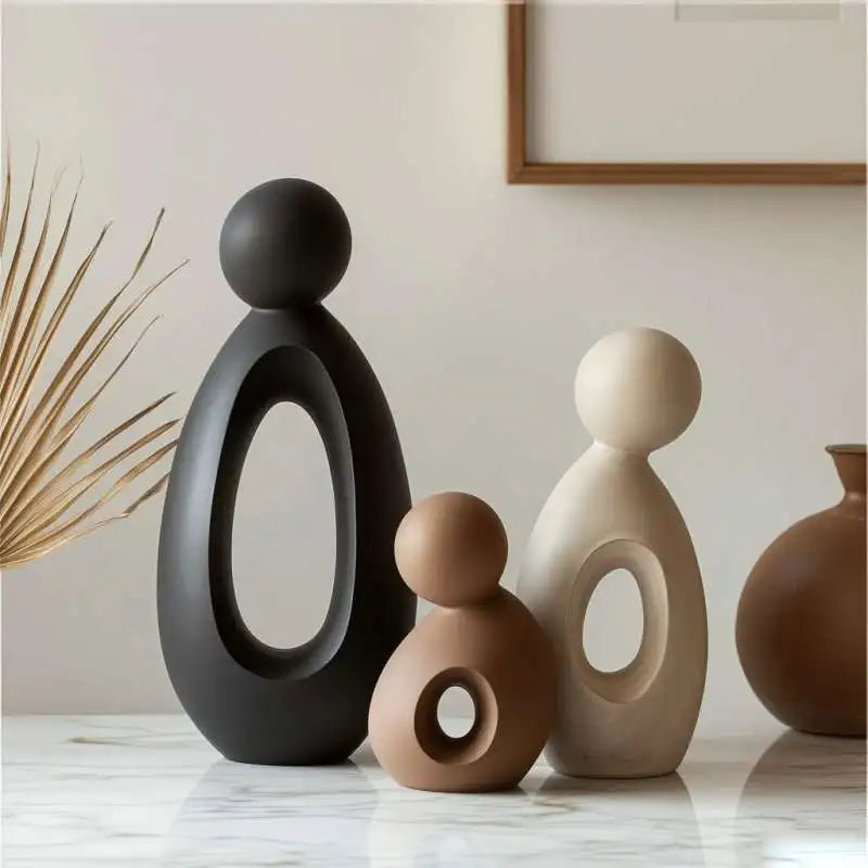 Family Statue Resin Sculpture Home Decor Figurine