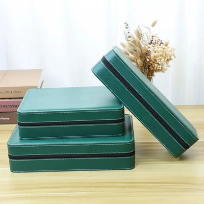 Slots Watch Organizer Box Multifunctional Wristwatch Display Storage Case with Zipper Closure