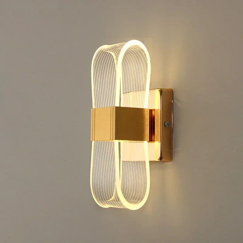 Nordic Luxury LED Bedside Wall Lamp Aluminum Warm White 3 Color Modern Living Room Sconce