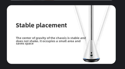 Bladeless Tower Fan 97cm Quiet Pedestal Fan with Remote & Timer Black or White