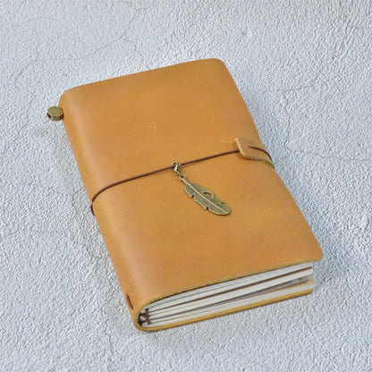100% Genuine Leather Journal Refillable Travel Notebook Retro DIY Handmade Diary Sketchbook School