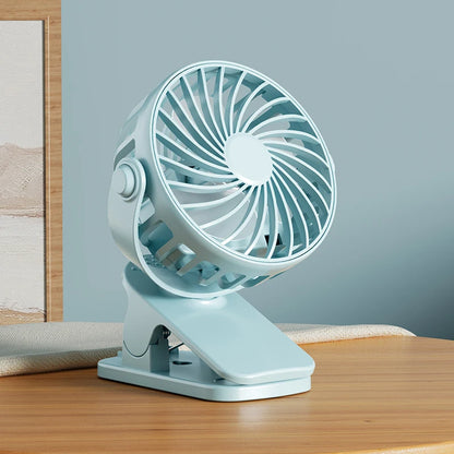 Portable Rechargeable Clip Fan 720° Rotatable Hanging with Night Light Air Cooler for Outdoor