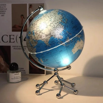 Luxury Modern Globe Ornament With Sailboat Accent Elegant Metal Sculpture For Living Room TV Stand