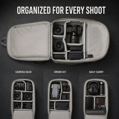 Camera Backpack 16L 22L Water-Resistant Photography Bag