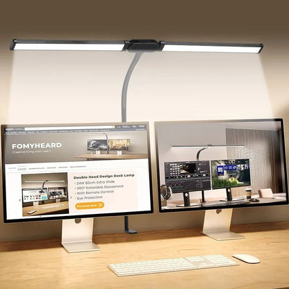 Double Head LED Architect Desk Lamp Dimmable Home Office Indoor Lighting Aluminium Adjustable