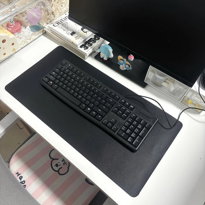 Faux Leather Mouse Pad Waterproof Desk Mat Home Office Non-Slip Available Sizes Gaming