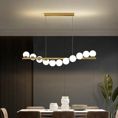 Nordic LED Ceiling Chandelier Living Room Kitchen Office Head Modern Hanging Light Fixture